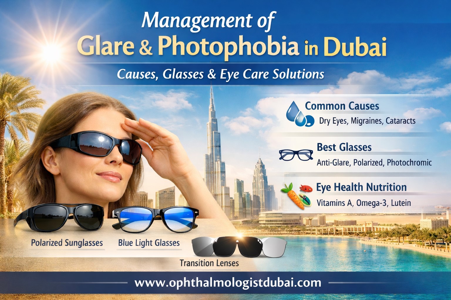 Management of Glare & Photophobia in Dubai | Light Sensitivity Eye Treatment