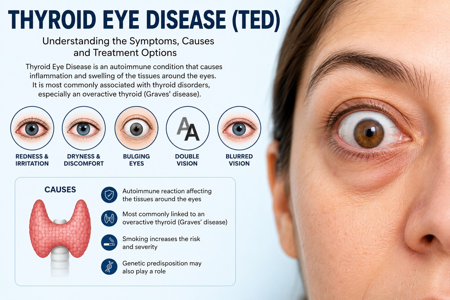 Thyroid Eye Disease (TED): Causes, Symptoms & Treatment in Dubai